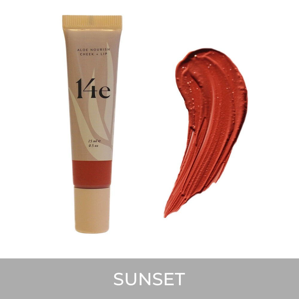 14e COSMETICS Aloe Nourish Cheek Lip sunset