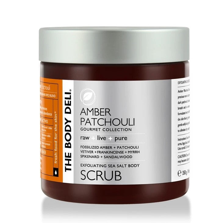 the body deli amber patchouli sea salt body scrub full