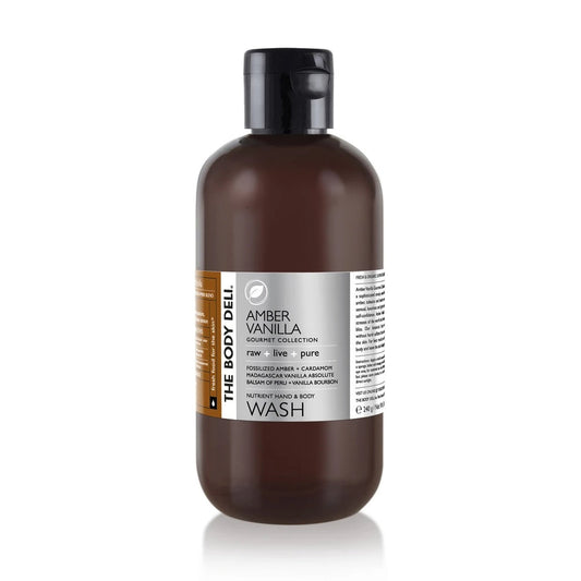 the body deli amber vanilla hand and body wash full