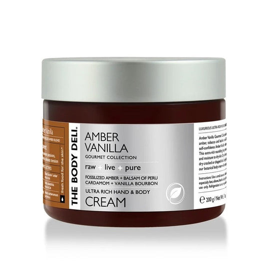 the body deli hand and body cream amber vanilla full