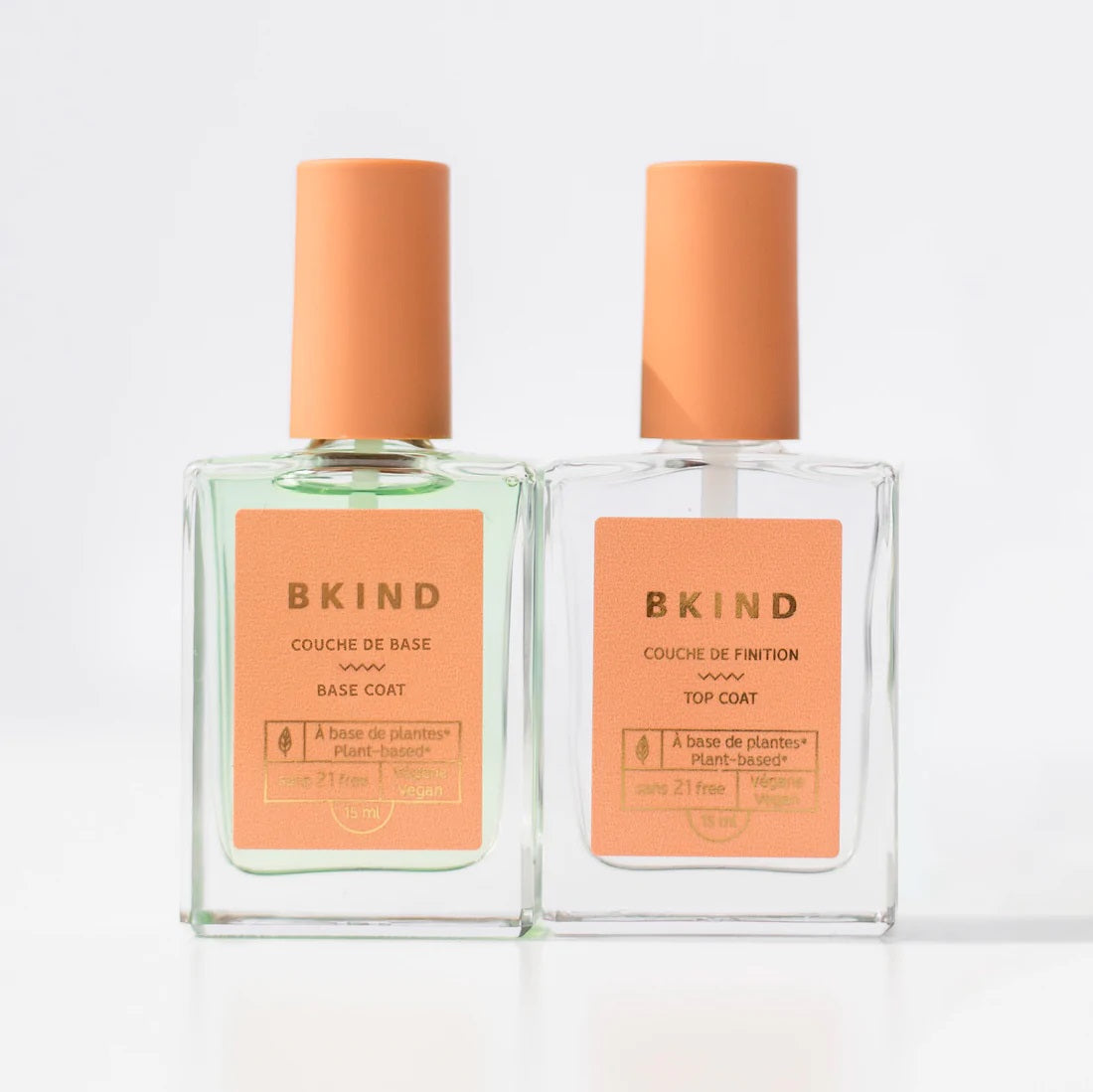 BKIND Manicure Pack Nail Polish Base and Top Coats