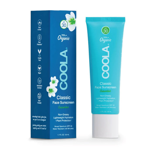 COOLA Classic Face Organic Sunscreen Lotion SPF 30 Cucumber