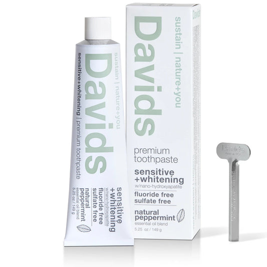 DAVID'S NATURAL TOOTHPASTE Sensitive + Whitening Nano-Hydroxyapatite Toothpaste