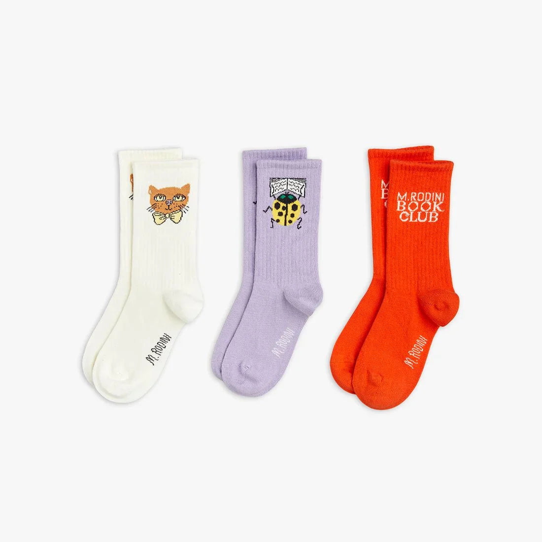 MINI RODINI 3-Pack Book Club Socks ALWAYS SHOW