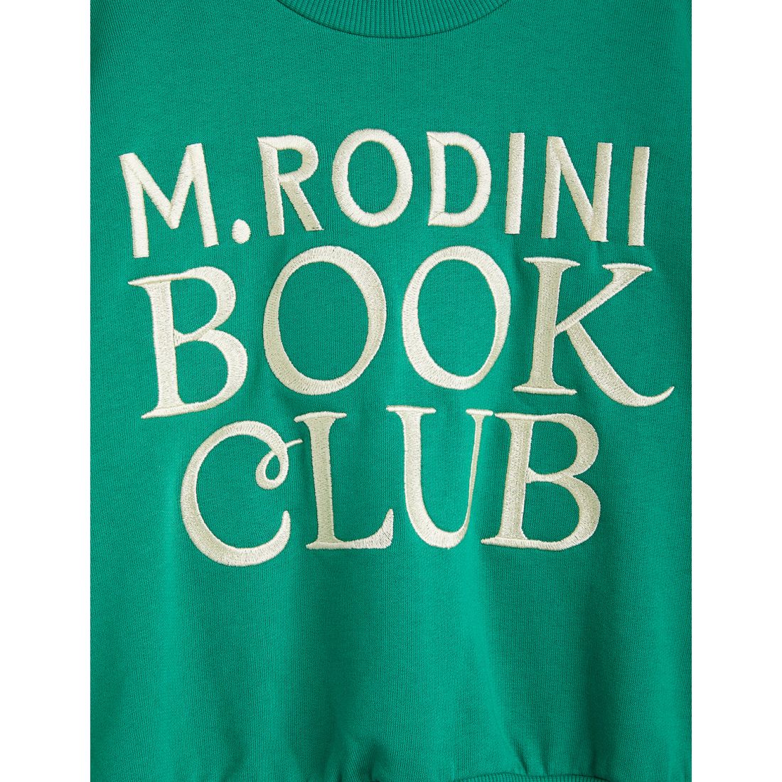 MINI RODINI Book Club Embroidered Sweatshirt Green ALWAYS SHOW