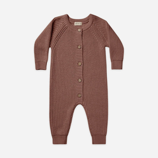 QUINCY MAE Chunky Knit Jumpsuit Pecan ALWAYS SHOW