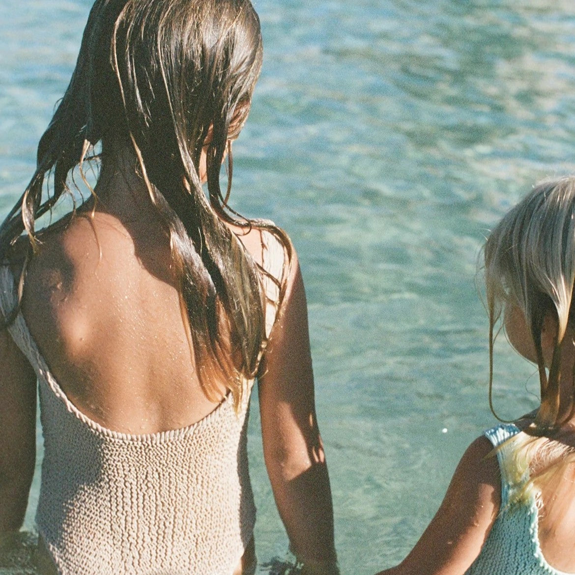 RAISED BY WATER Kids Swim Beige ALWAYS SHOW